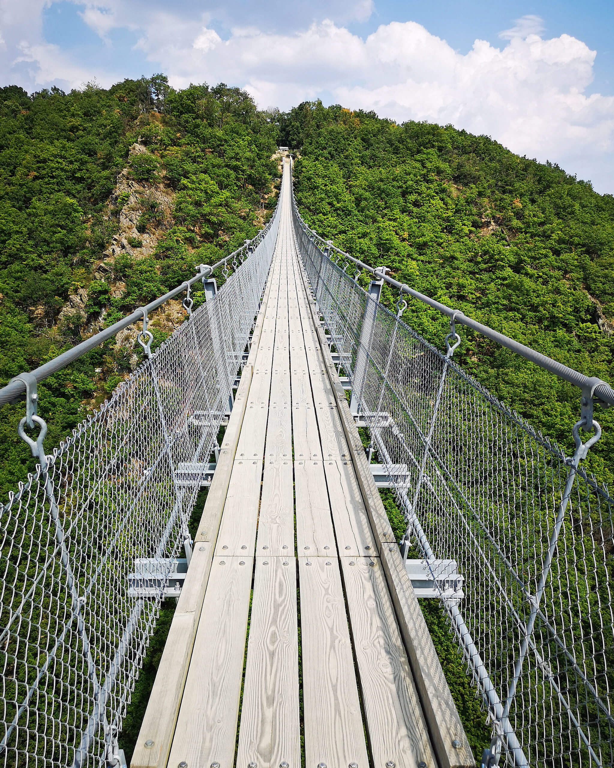 Über die Geierlayhängebrücke im Hunsrück nach Frankfurt - Bikeing, Hikeing  & Sightseeing in Europe